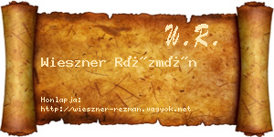 Wieszner Rézmán névjegykártya